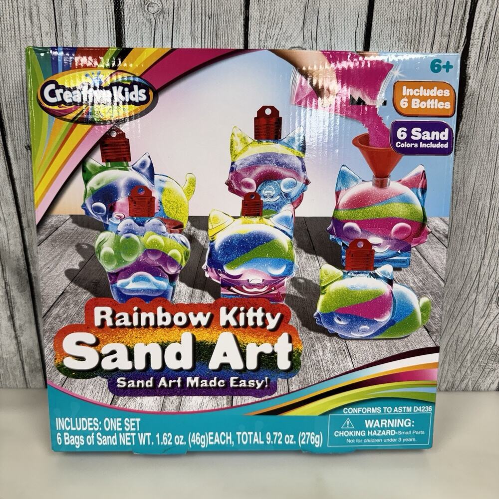 Creative Kids Rainbow Kitty Sand Art Kit Fun Activity for Kids